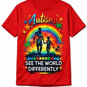 Red Autism Awareness T-Shirt
